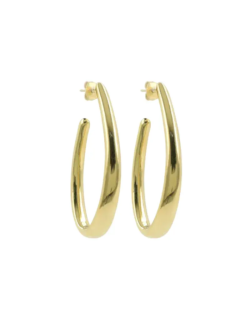 Lott Gouden Oorbellen Sculpted Front Loop L