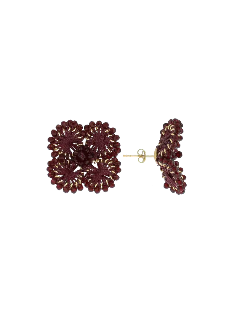 Lott Oorbellen Flower S - Cherry Lacquer