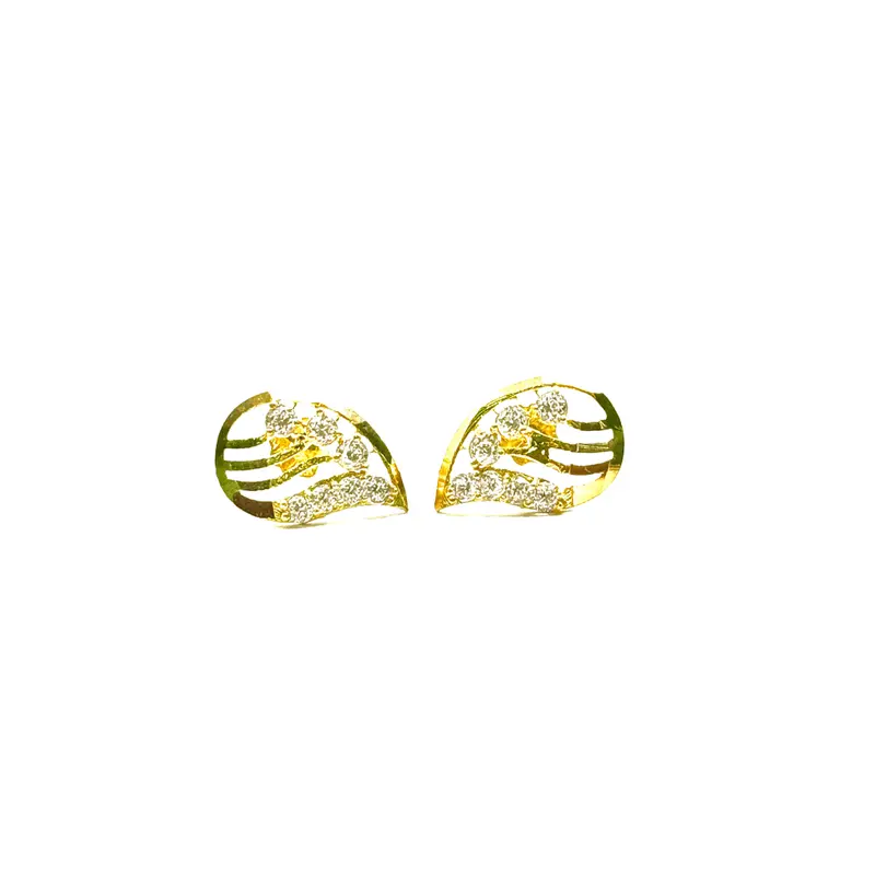 Luxury Leaf Earrings – 14K Gold