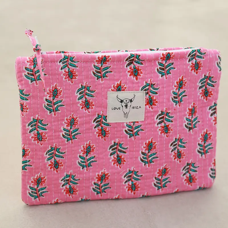Make-up tasje pink flower