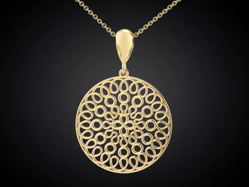 Mandala hanger geelgoud
