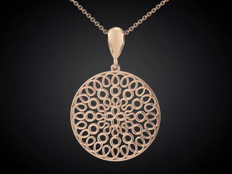 Mandala hanger roodgoud