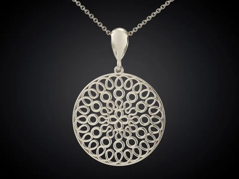 Mandala hanger witgoud