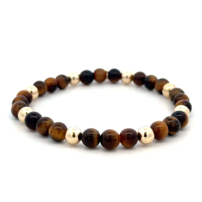 Men 8 brown striped gold coloured