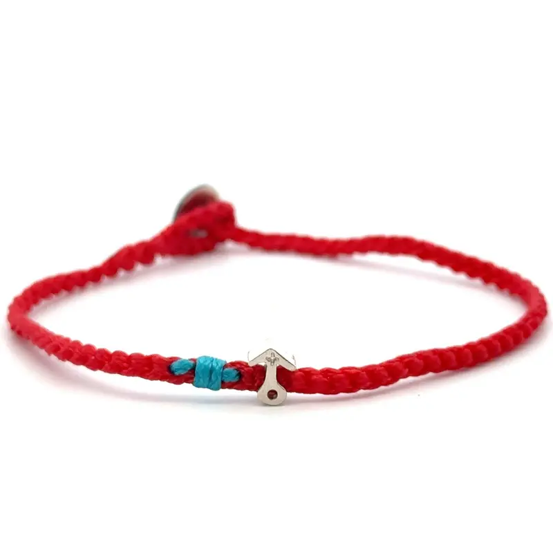 Men cord sailor red silver