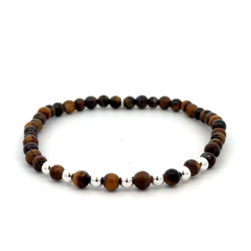 Men mix 7 brown striped silver