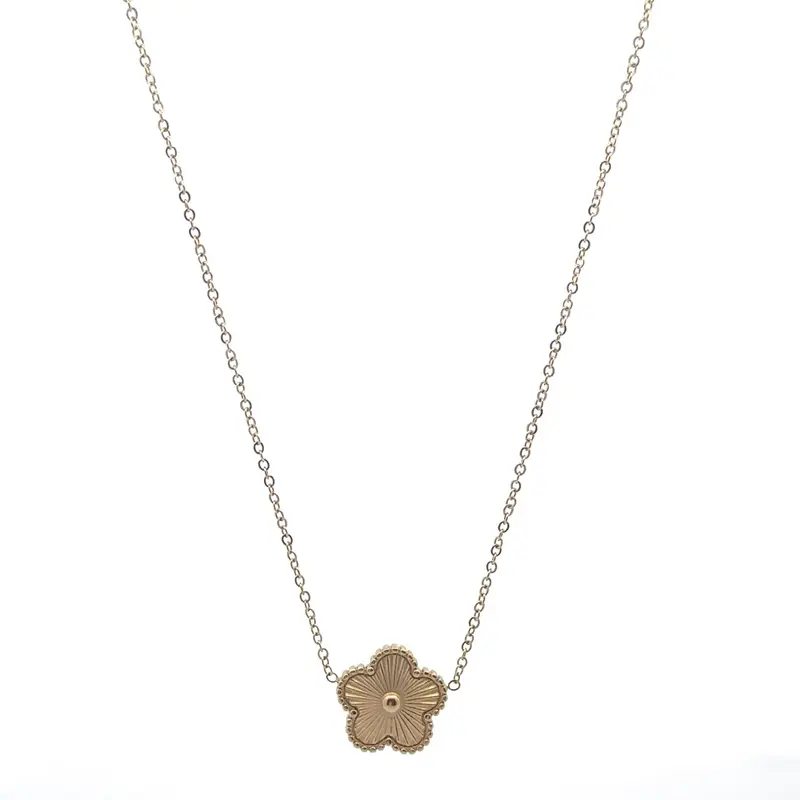 Necklace flower gold coloured