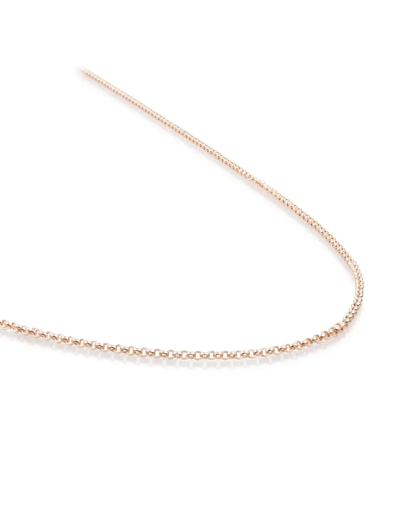 Necklace - Loop chain rose gold plated - Silver - 90cm