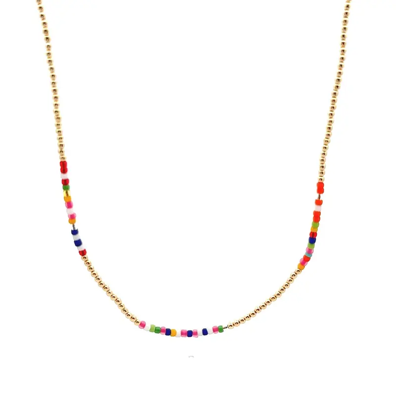Necklace mix 2mm gold coloured