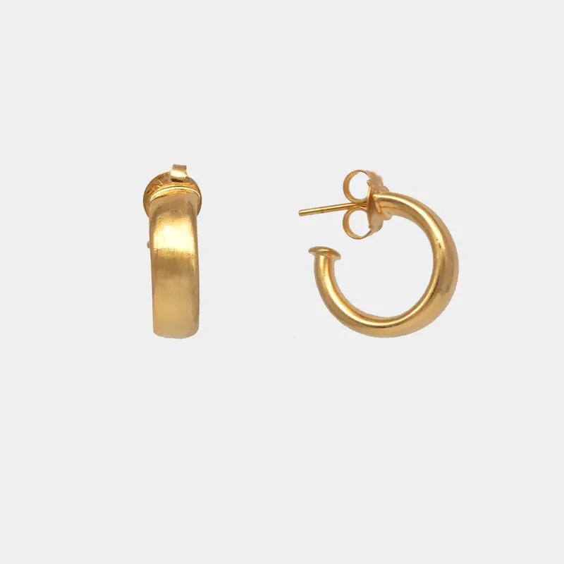 NUNU Gouden Oorbellen Tim Hoops Small