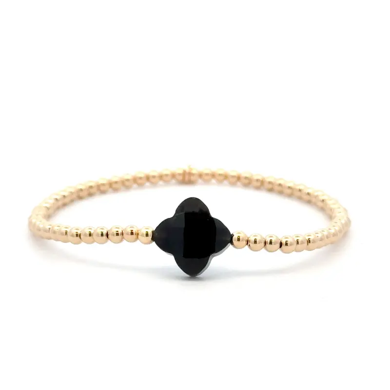 One clover black gold coloured
