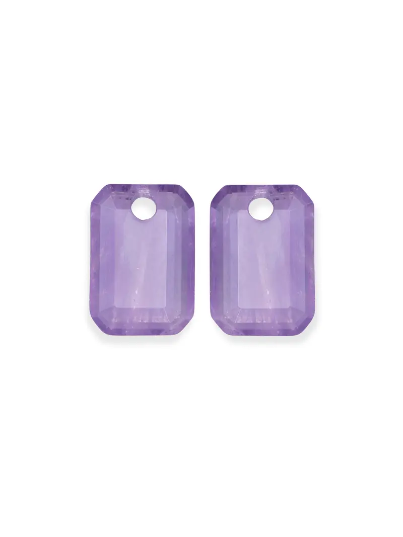 Oorbel Edelstenen Baguette Amethyst