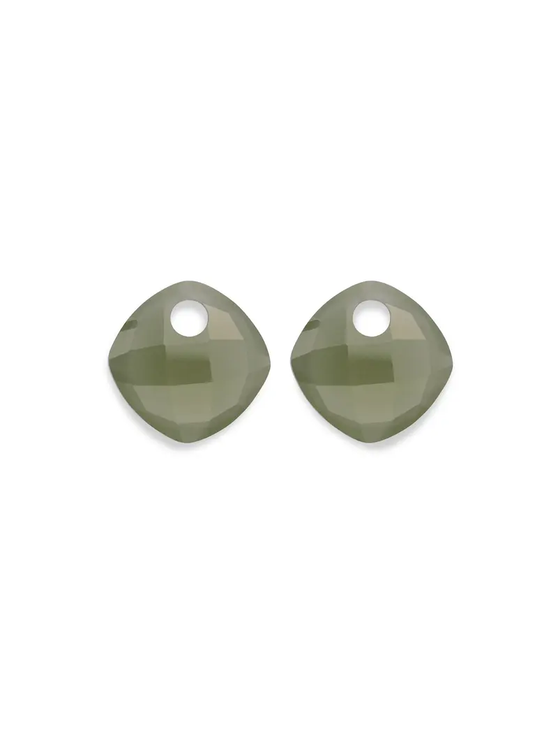 Oorbel Edelstenen Cushion Cut Lime Jade