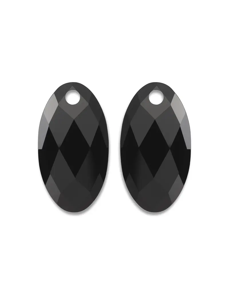 Oorbel Edelstenen Large Leaf Onyx