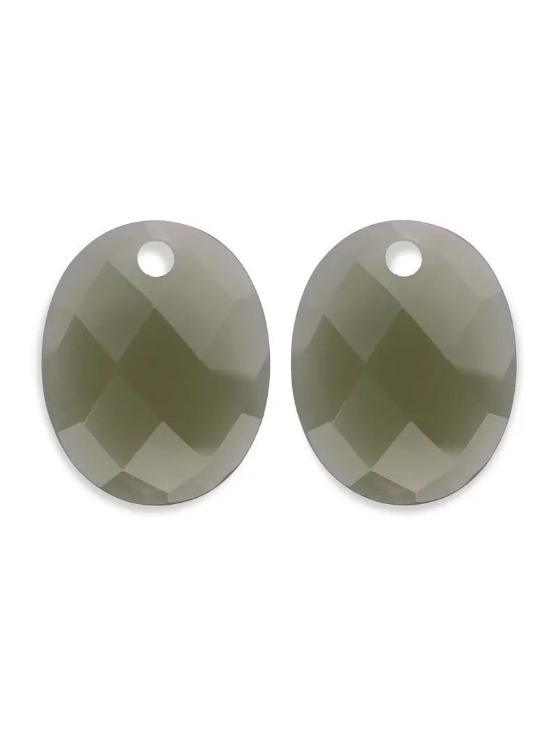 Oorbel Edelstenen Large Oval Lime Jade