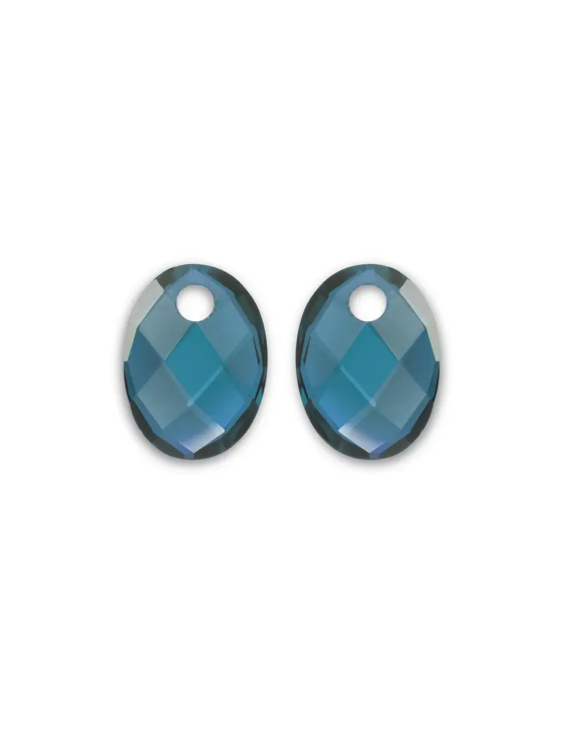 Oorbel Edelstenen Medium Oval Ocean Topaz Quartz