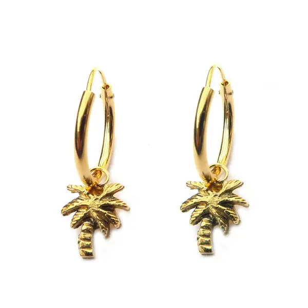 Oorbellen Palmboom goud