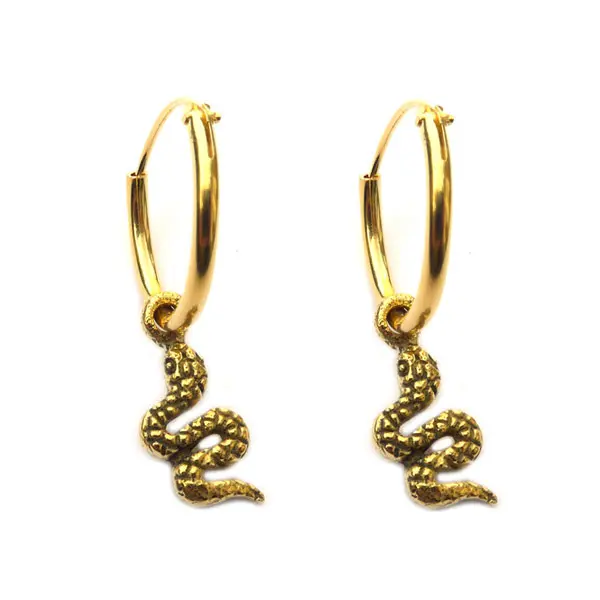 Oorbellen slang goud
