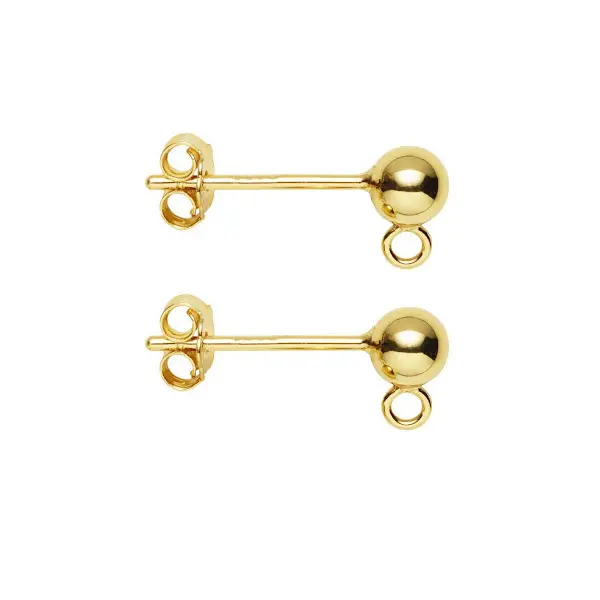 Oorstekers met oogje goud