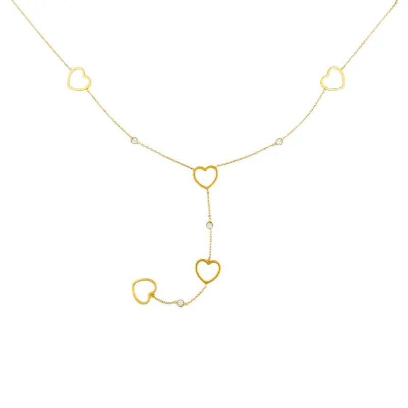 Open heart Y ketting