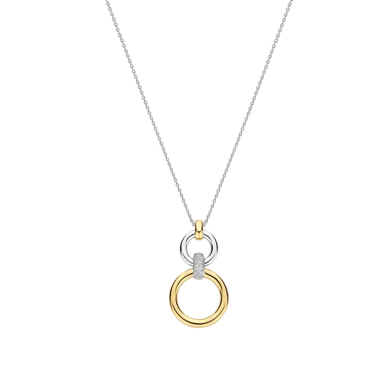 Open Modern Pavé Cirkel Ketting