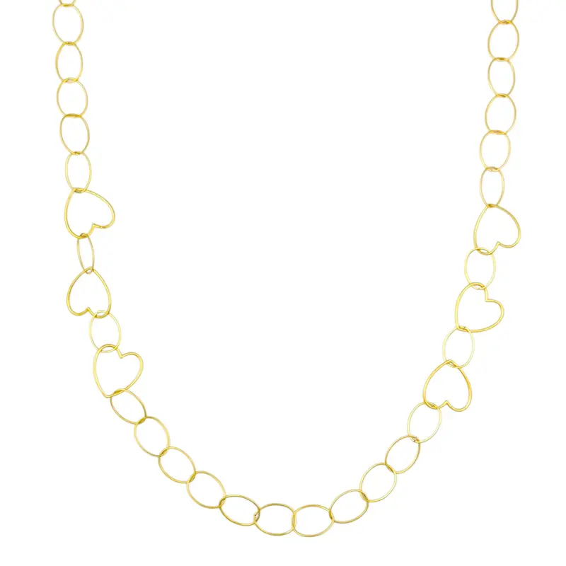 Open oval love ketting