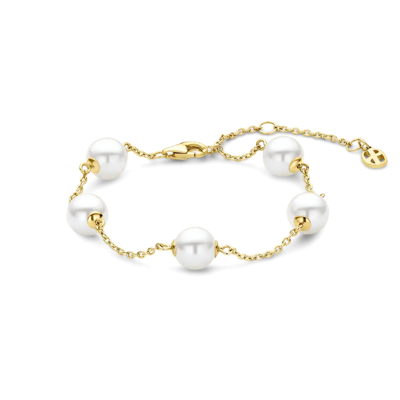 Parel Charm Armband Goudkleurig