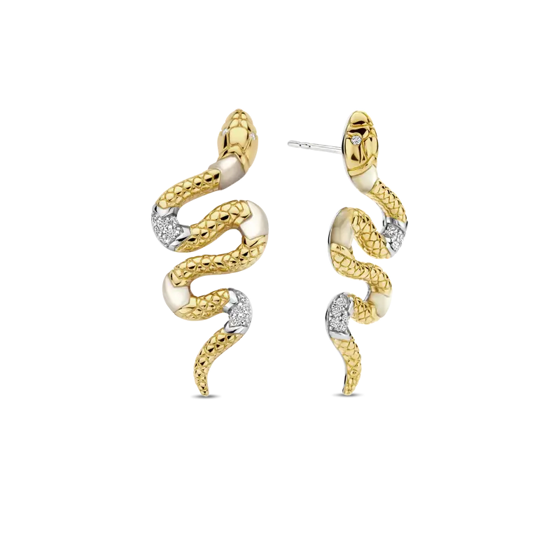 Parel Snake Oorbellen