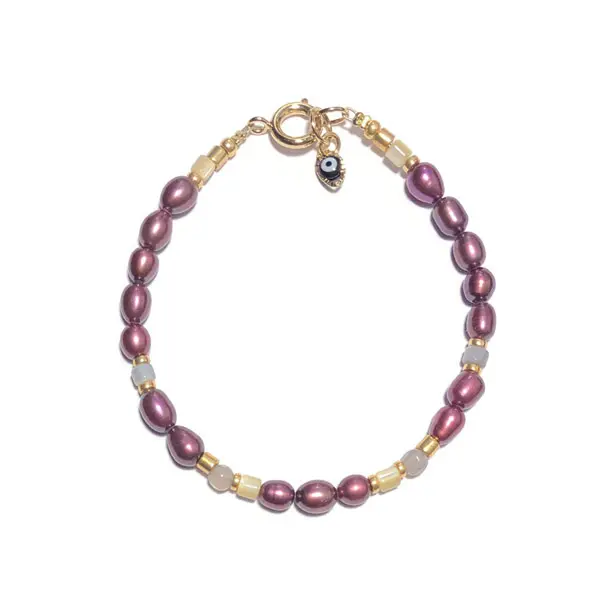 Parelarmband Paars Aubergine
