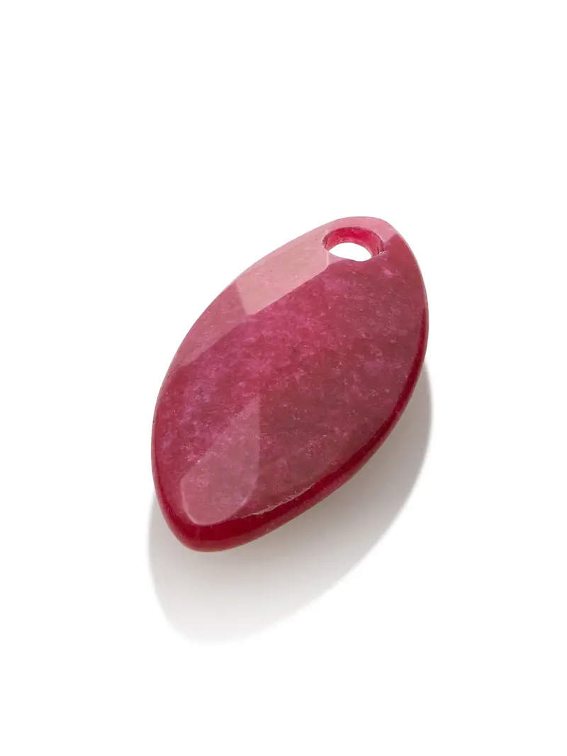 Pendant Edelsteen Leaf Red Jade