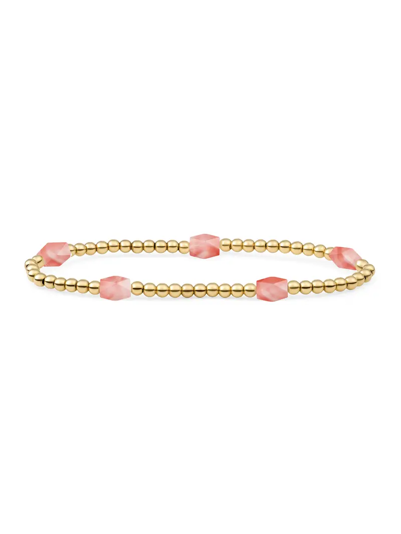 Reverse Edge Mix Armband Cherry Quartz