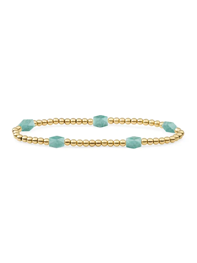 Reverse Edge Mix Armband Rich Green Amazonite