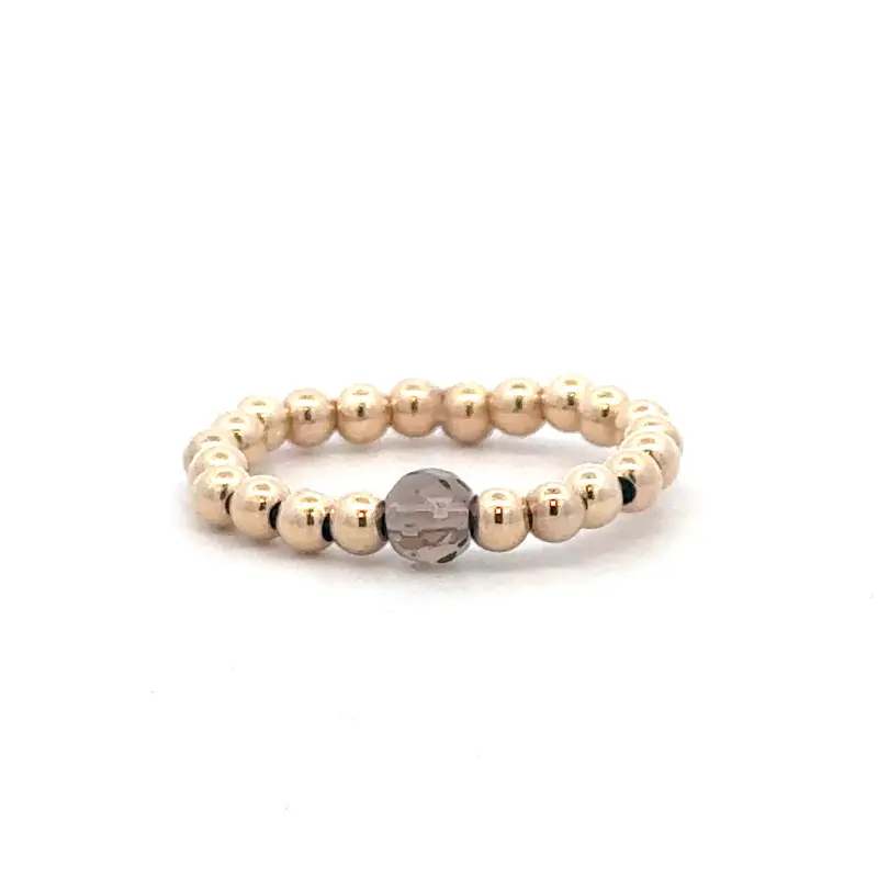 Ring 1 brown gold coloured 3mm