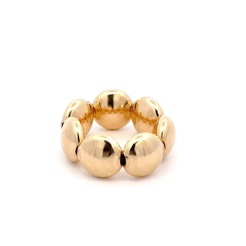 Ring basic flat big gold coloured