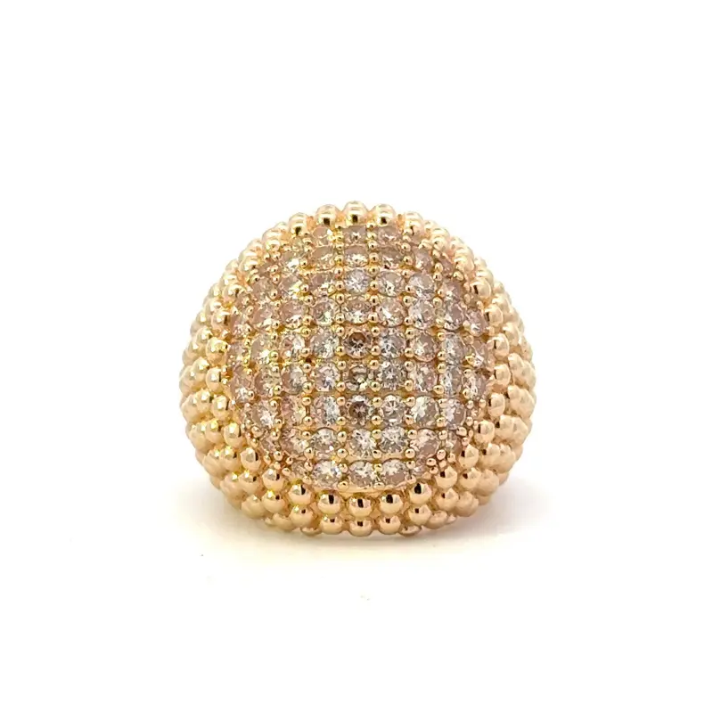 Ring bold smokey cc gold plated