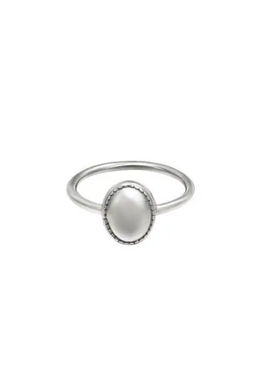Ring Clean Oval Zilver - Maat 16