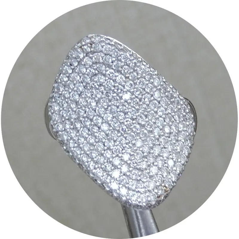 Ring, Diamant Pave, 14K Witgoud