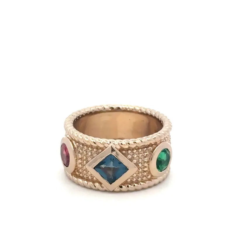 Ring Jasmin multi goldplated