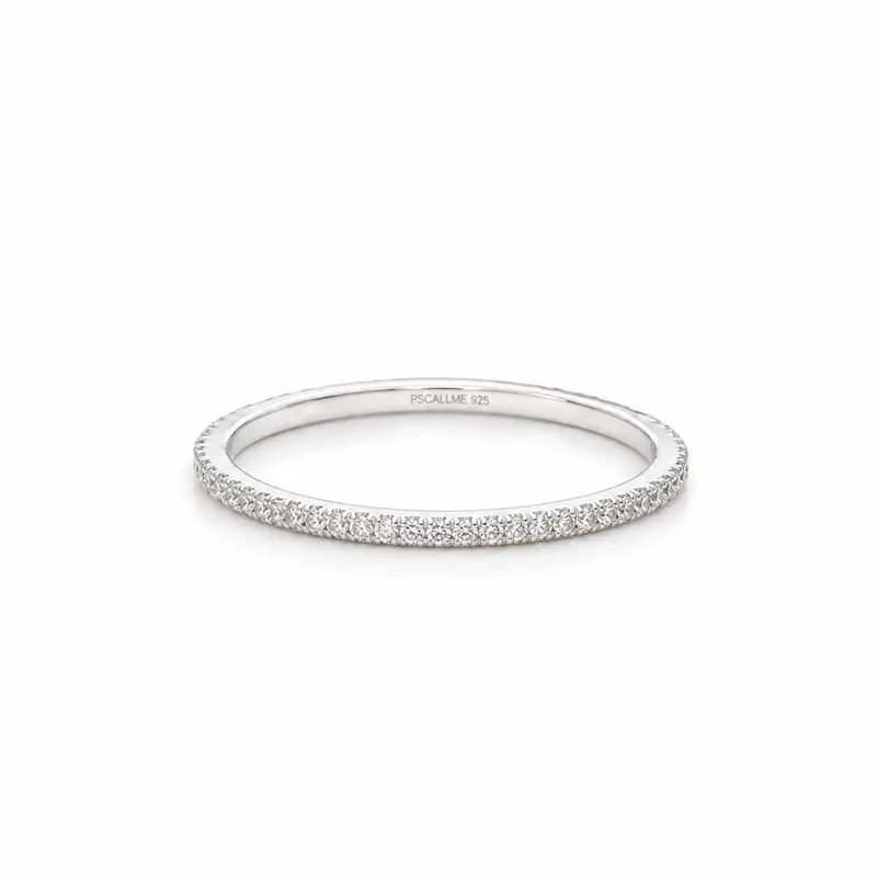 Ring lab-grown diamond silver