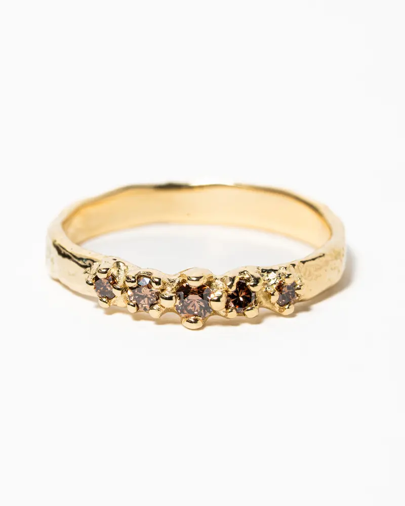 Ring Lovisa met bruine diamanten