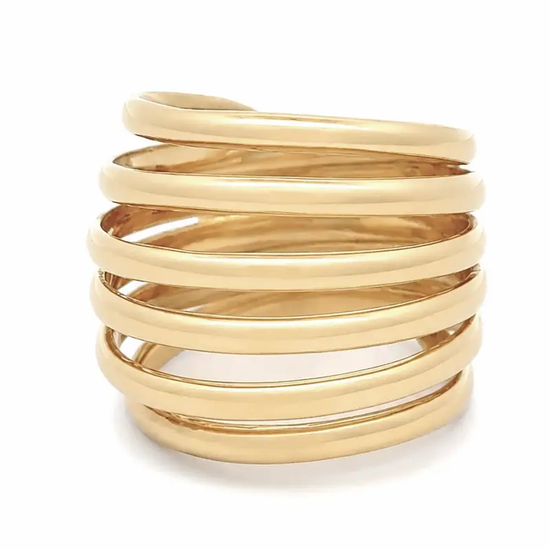 Ring muse layers goldplated
