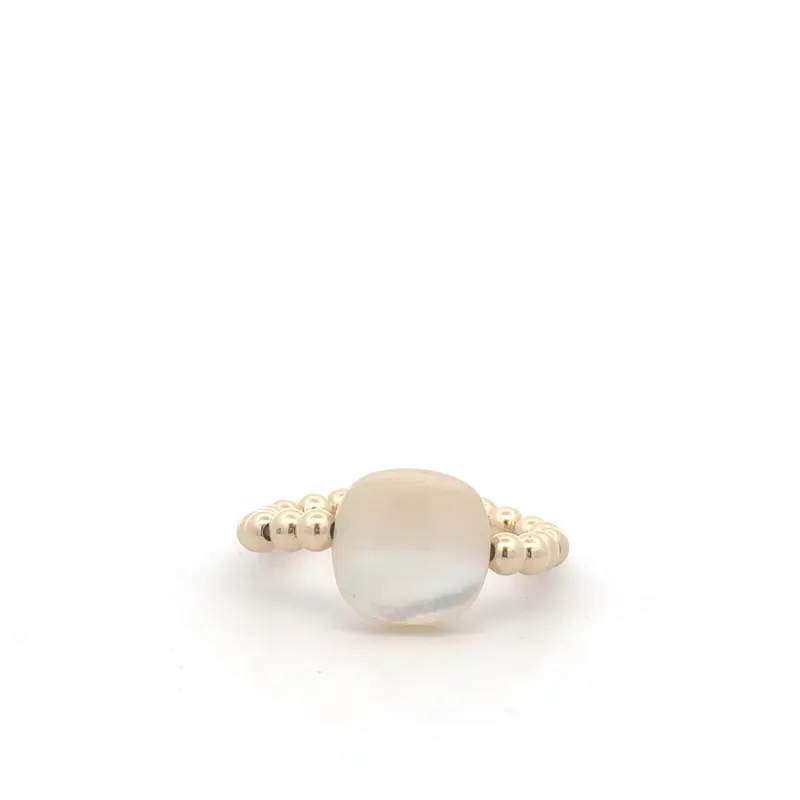 Ring PS pearl gold coloured