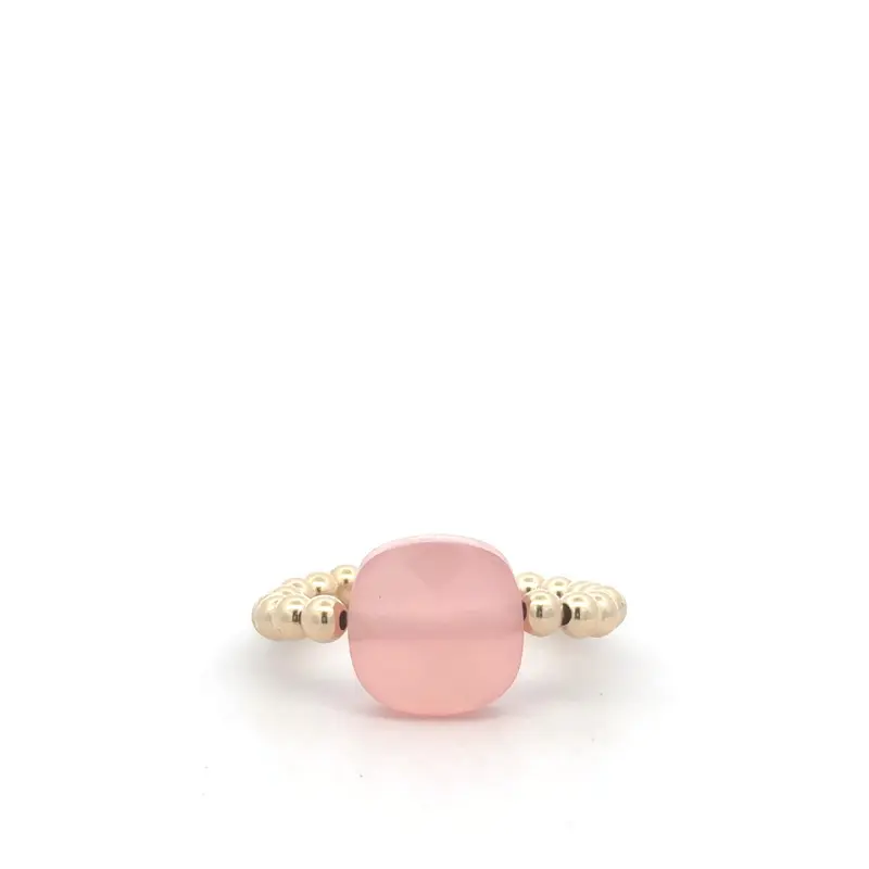 Ring PS pink light gold coloured