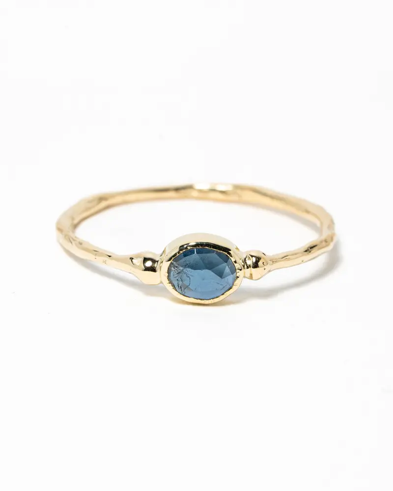 Ring Tess met rose cut saffier