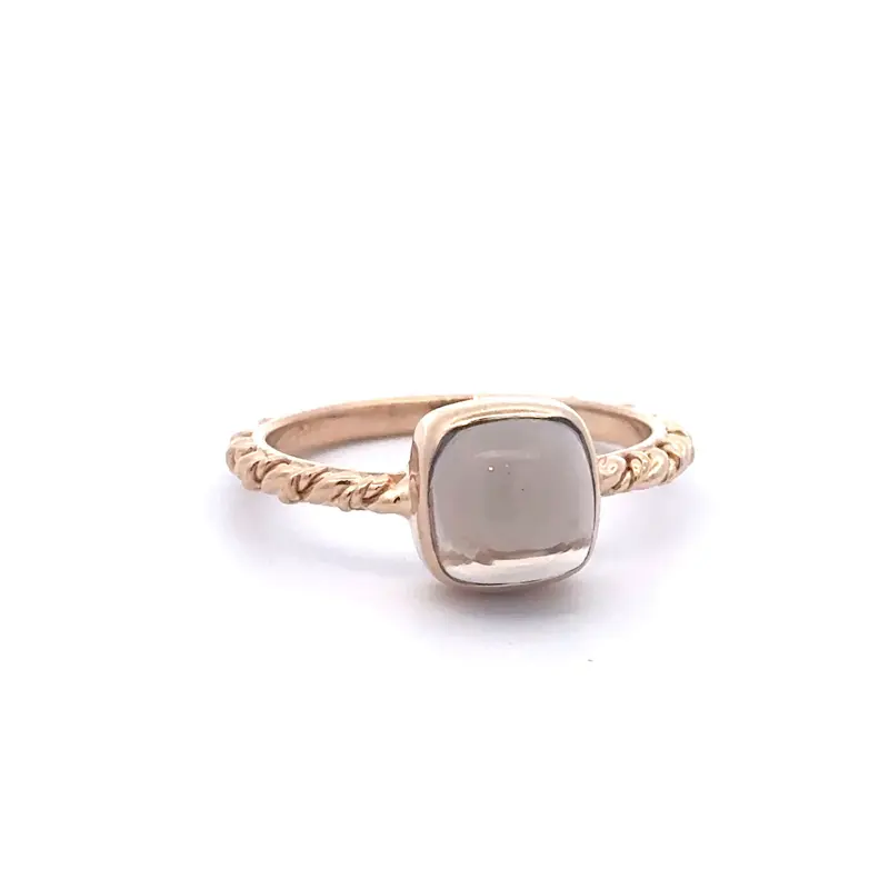 Ring twist brown gold coloured
