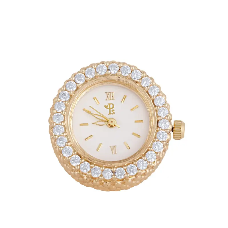 Ring watch goldplated