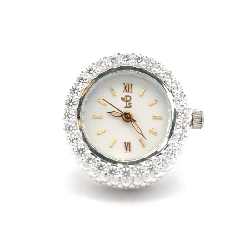 Ring watch silver