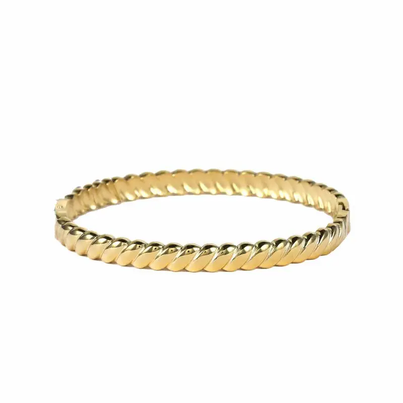 Rose & Camellia bangle double braid