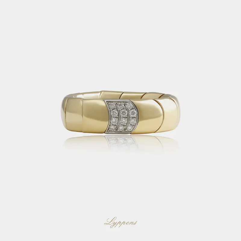 Roségouden flexibele ring met diamant