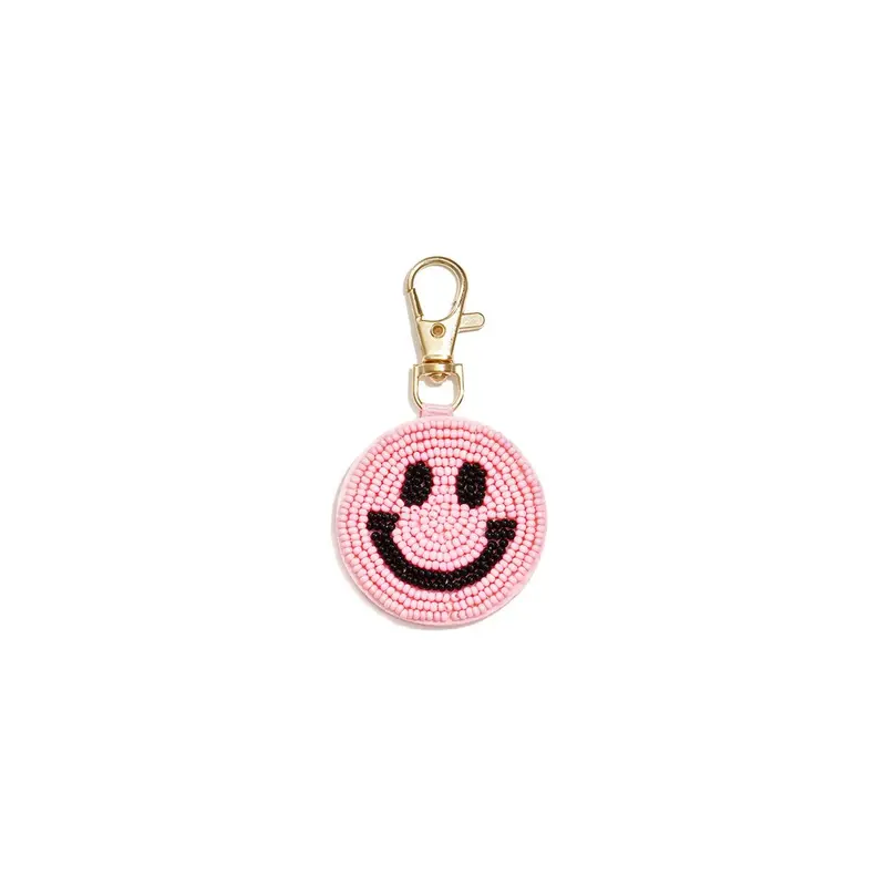 Roze glazen smiley tashanger